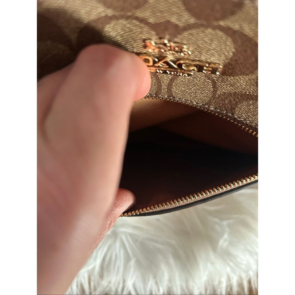 Coach C1554 Rowan File Bag Khaki Chalk Signature Canvas crossbody - Picture 6 of 9